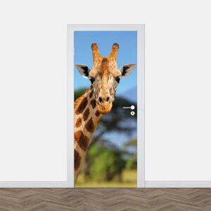 Adesivo per porta Giraffa del Kilimanjaro
