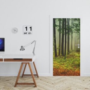 Adesivo per porta Foresta in autunno