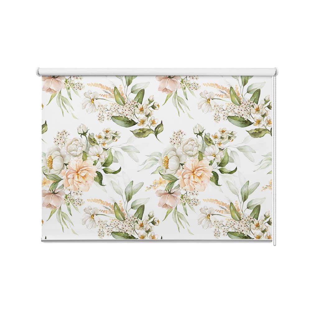 Tenda a rullo Fiori ad acquarello chiuso