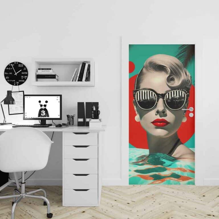 Adesivo per porta Marilyn popart