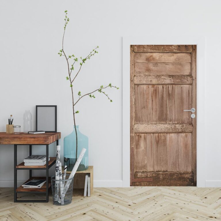 Adesivo per porta Legno stile