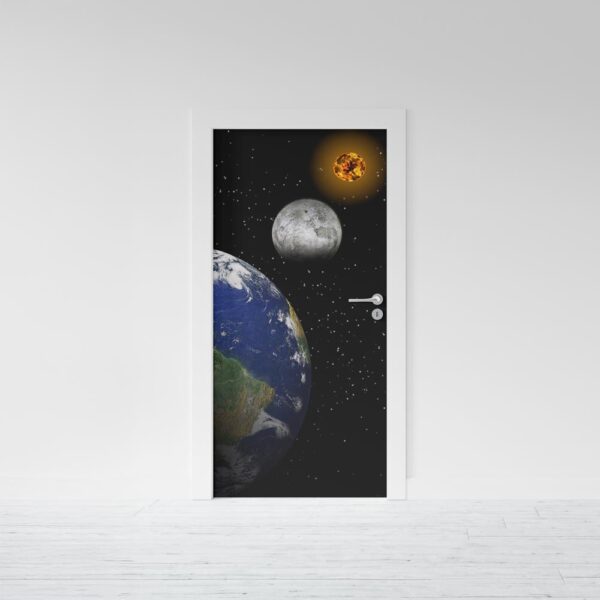 Adesivo per porta Terra e pianeti