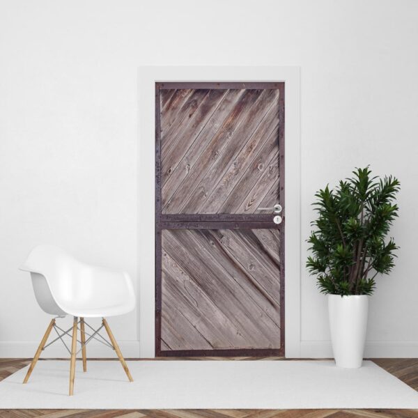 Adesivo per porta Legno freccia