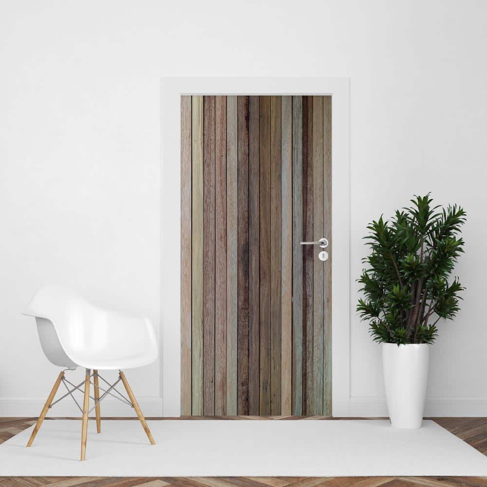Adesivo per porta Legno coloratos
