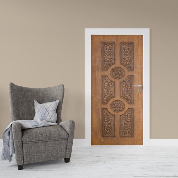 Adesivo per porta Legno asiatico