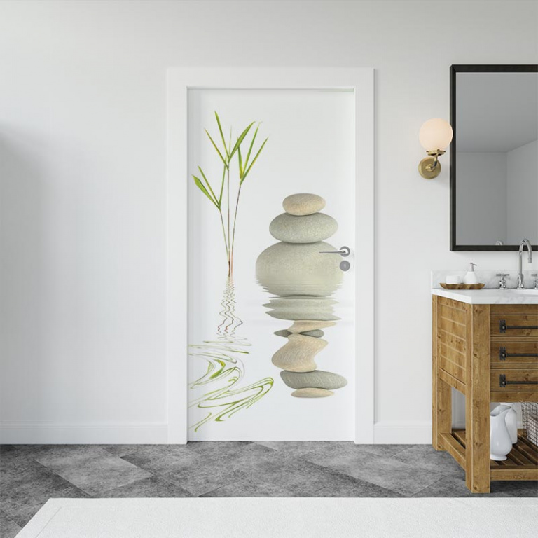 Adesivo per porta Sassi zen