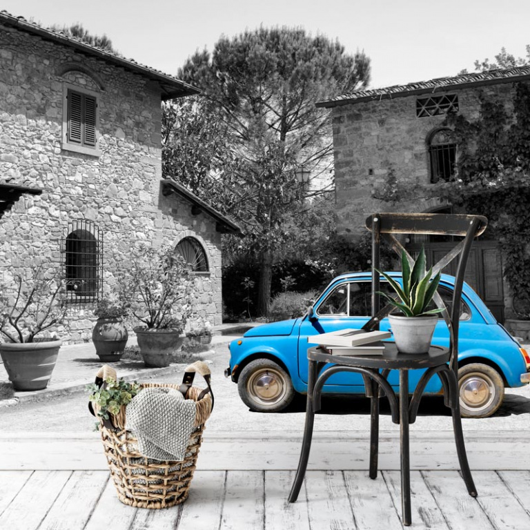 Carta da parati cinquecento colorata