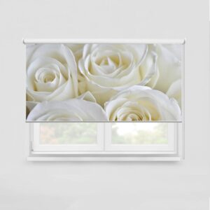 Tenda a rullo Rose bianche
