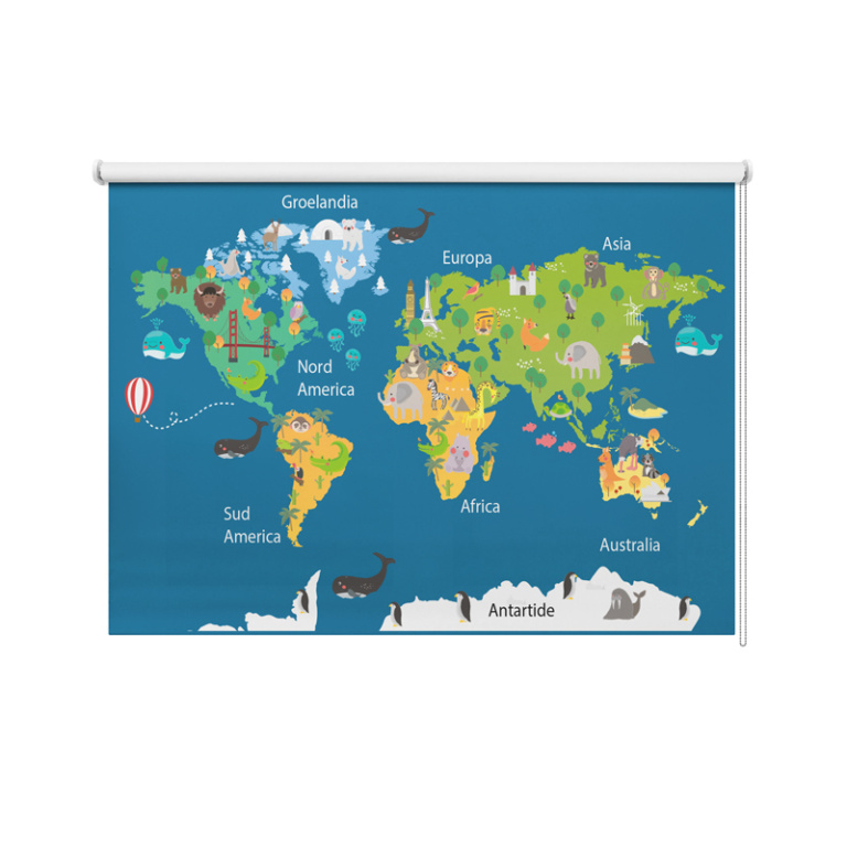 Tenda a rullo Mappa animali