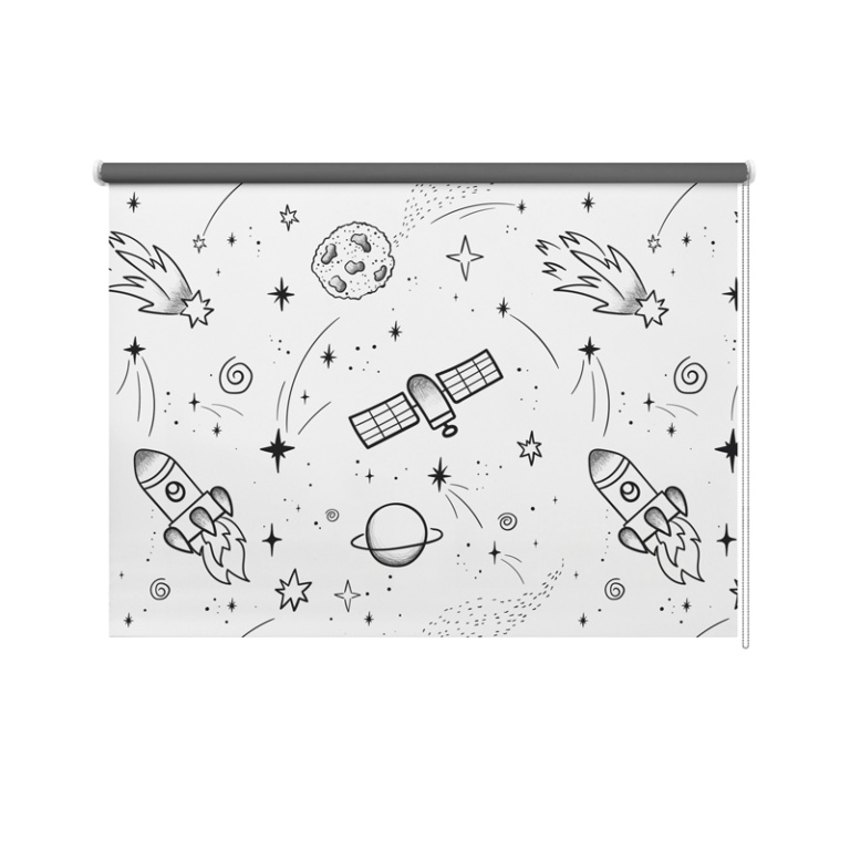 Tenda a rullo Disegni spaziali