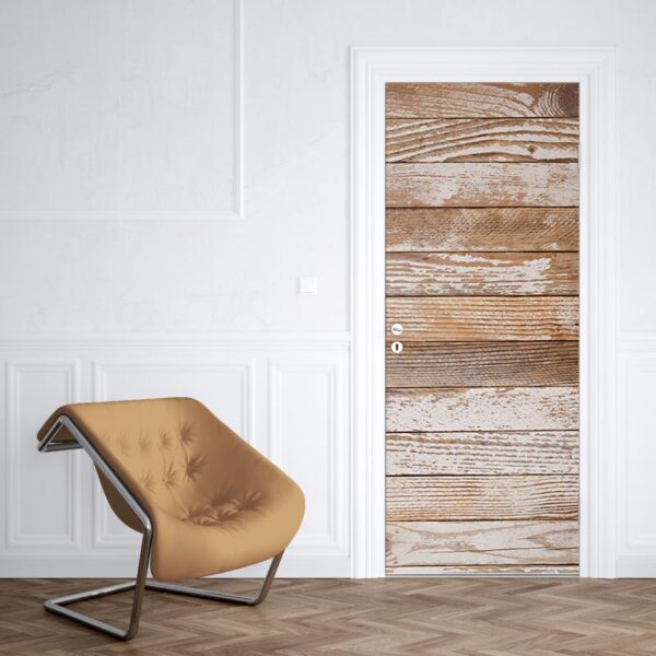 adesivo per porta legno beige