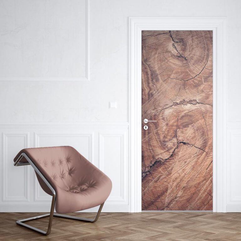 Adesivo per porta Venature del legno