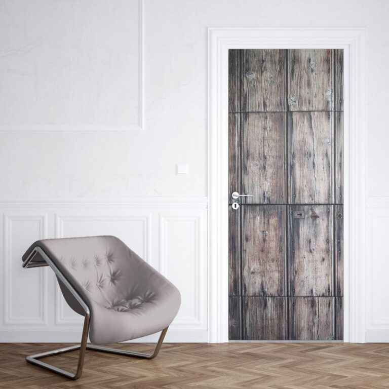 adesivo per porta Legno vecchio