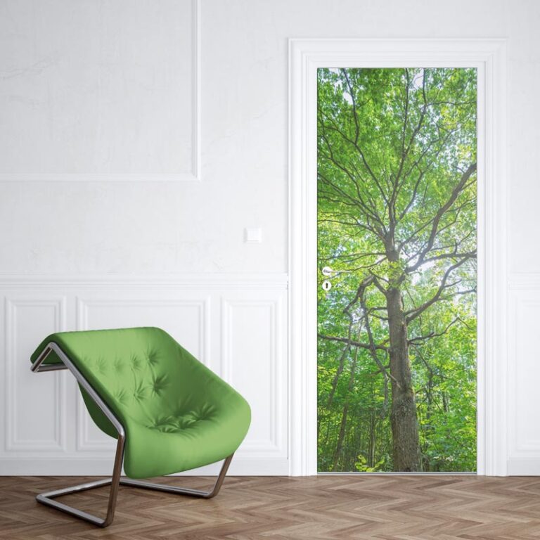Adesivo per porta Albero verde