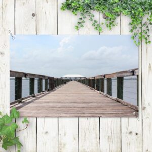 Poster da giardino pontile sulla spiaggia