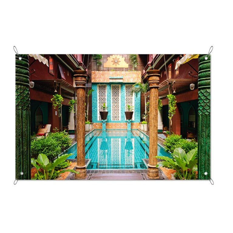 poster da giardino Piscina termale