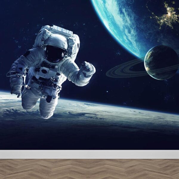 carta da parati astronauta nello spazio