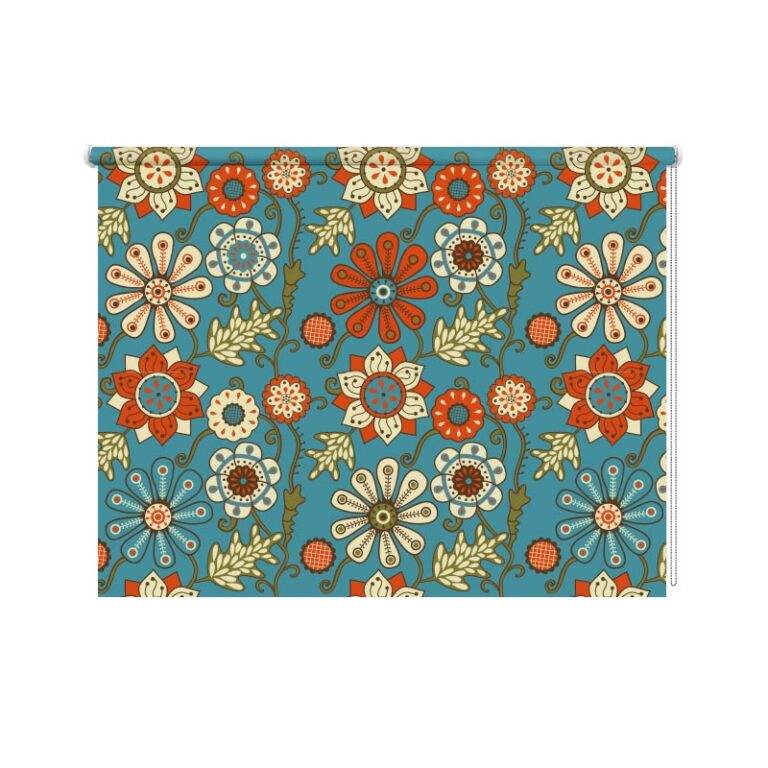 Tenda a rullo Fiori retro