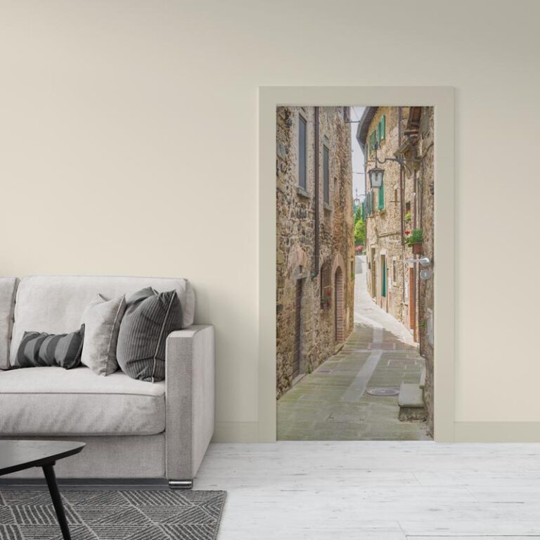 Adesivo per porta Vicolo toscano