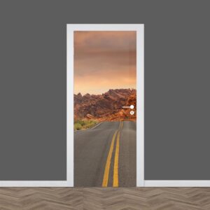 Adesivo per porta Strada Americana