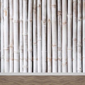Carta da parati Bambù bianco