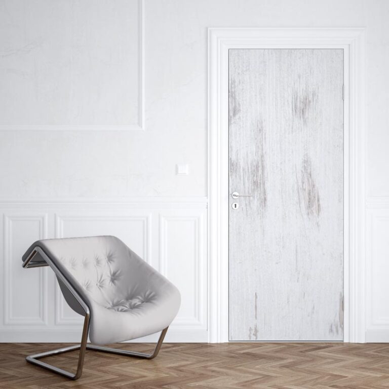 Adesivo per porta Legno bianco