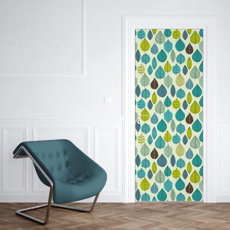 Adesivo per porta Foglie baby