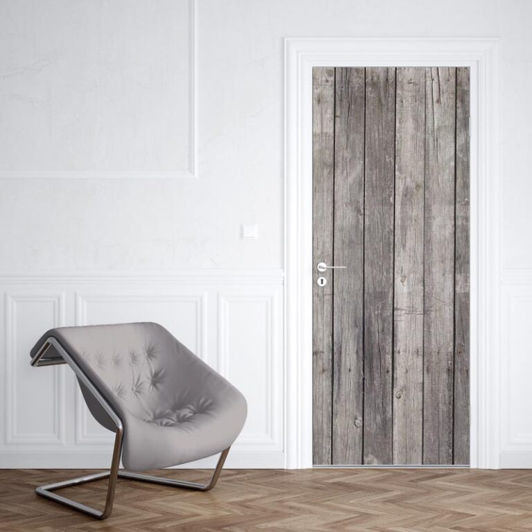 Adesivo per porta Tavolato di legno