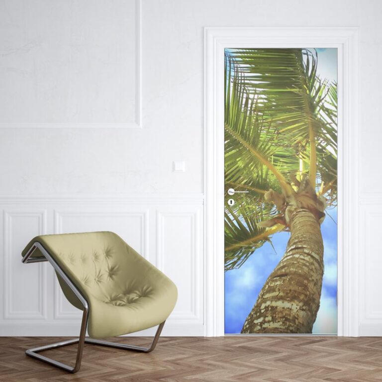 Adesivo per porta Palma tropicale