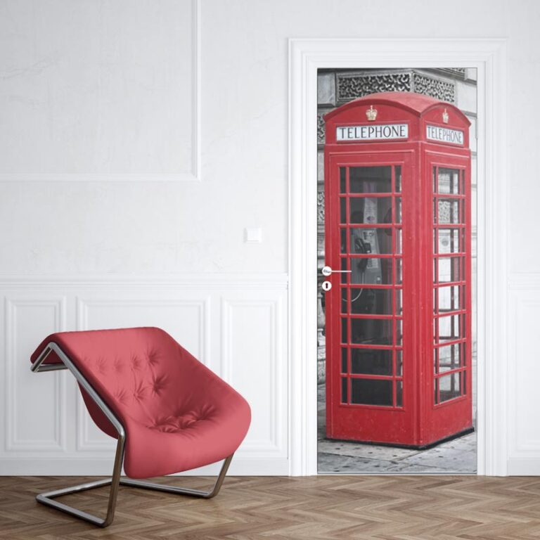 Adesivo per porta Cabina londinese