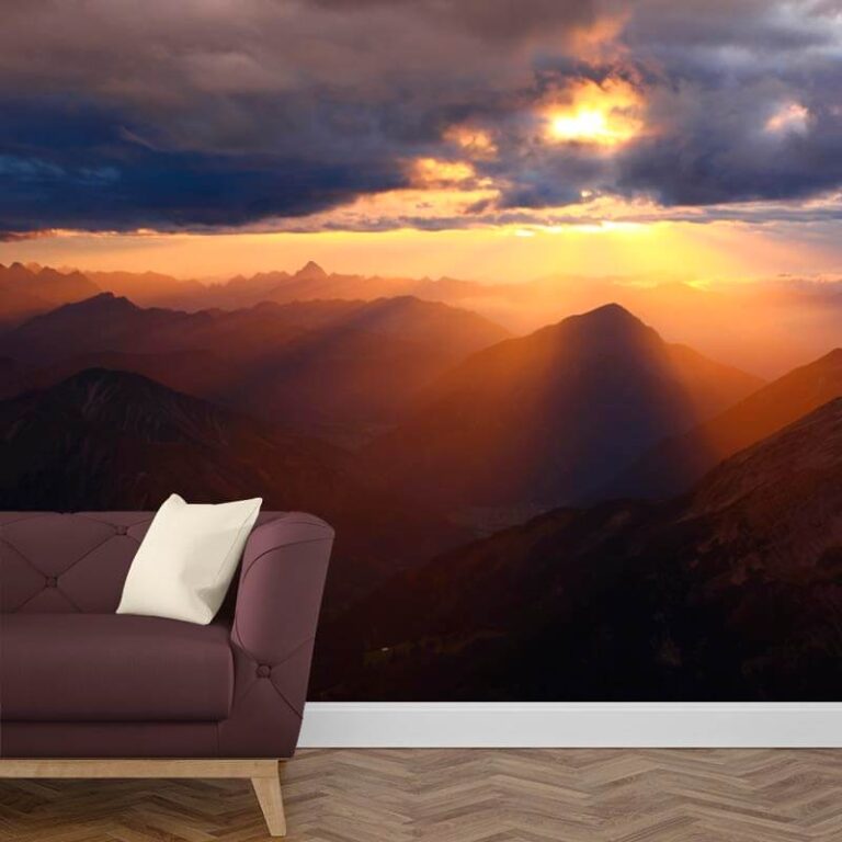 Carta da parati Tramonto in montagna