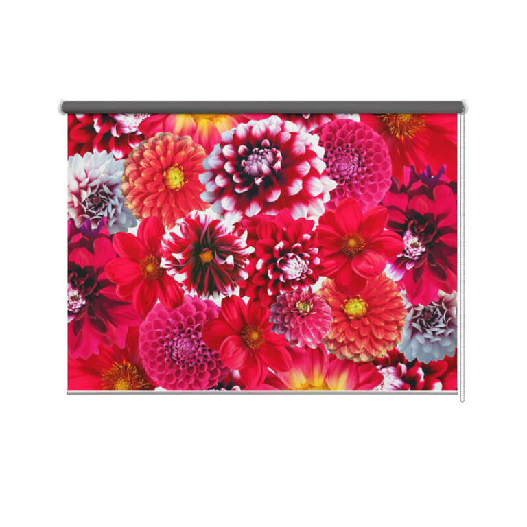 Tenda a rullo Fiori fucsia
