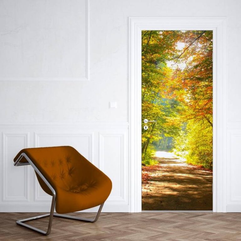 Adesivo per porte Sentiero autunnale