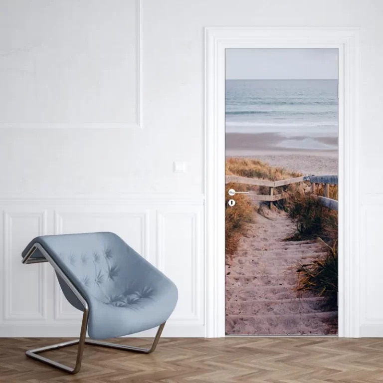 Adesivo per porta Camminata in spiaggia