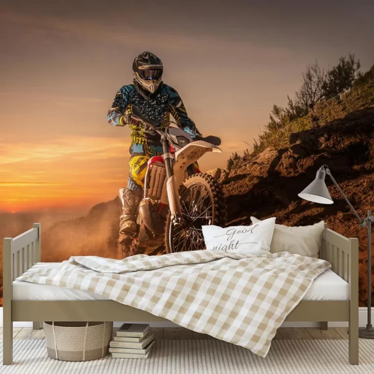 Carta da parati Motocross al tramonto