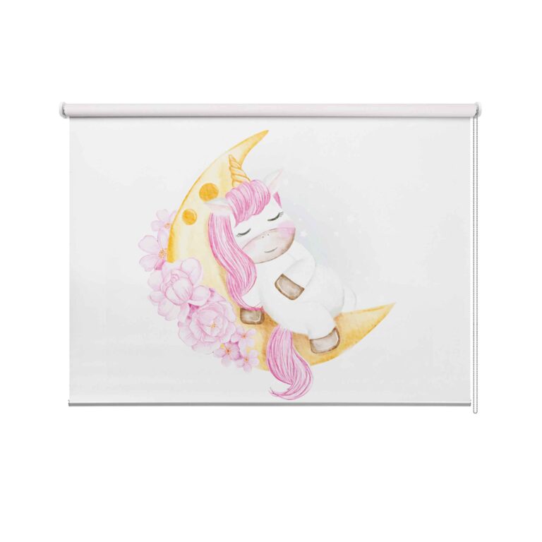 Tenda a rullo Unicorno e luna