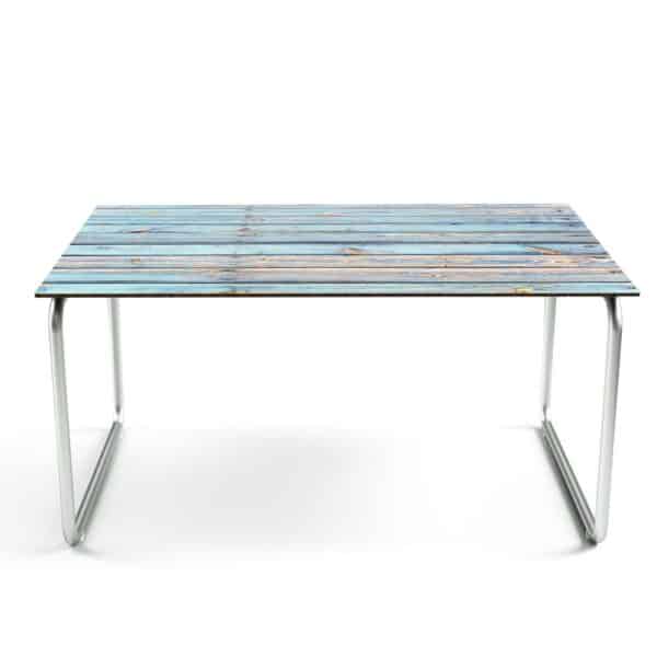 Adesivo da tavolo Assi di legno azzurro