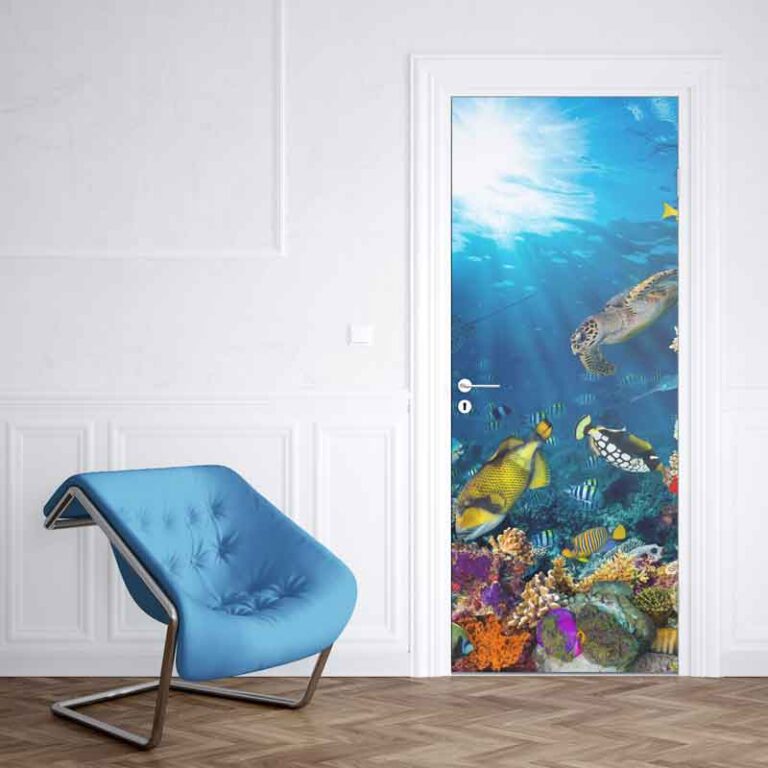Adesivo per porta Pesci tropicali