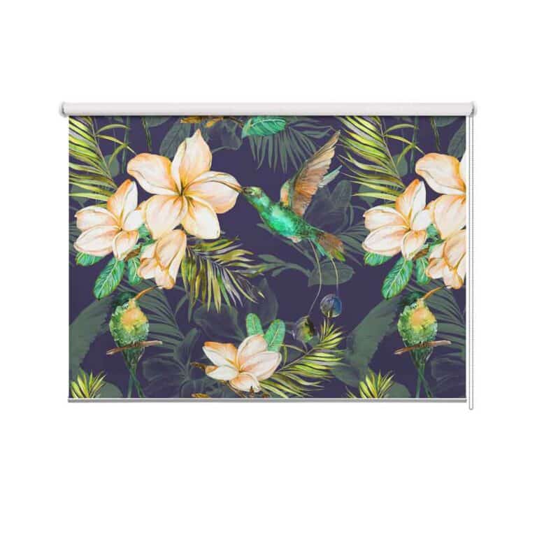 Tenda a rullo momotido con fiori