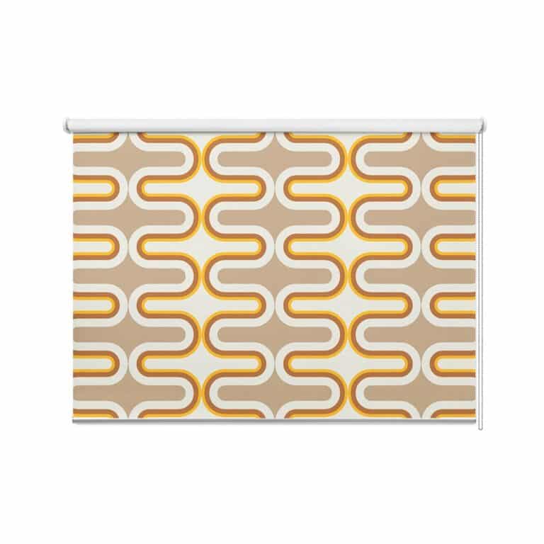 Tenda a rullo archi retrò beige