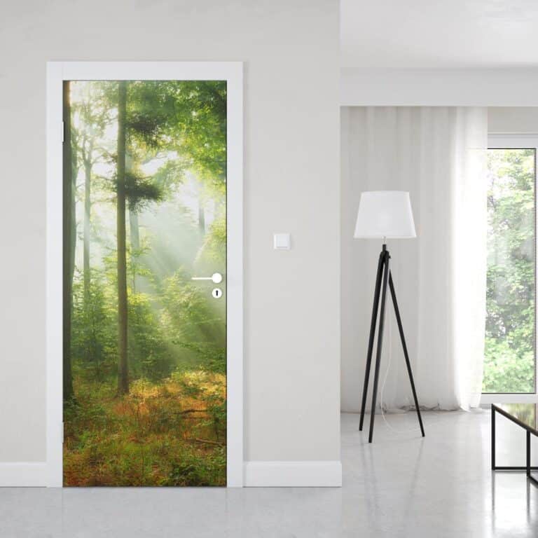 Adesivo per porta Bosco illuminato