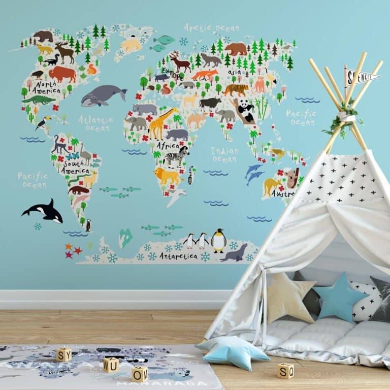 Carta da parati Mappa degli animali