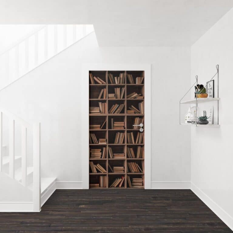 adesivo per porta libreria uno