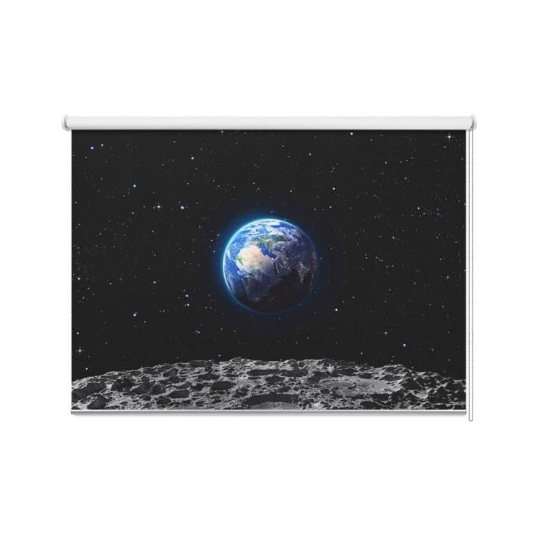 tenda a rullo vista luna terra