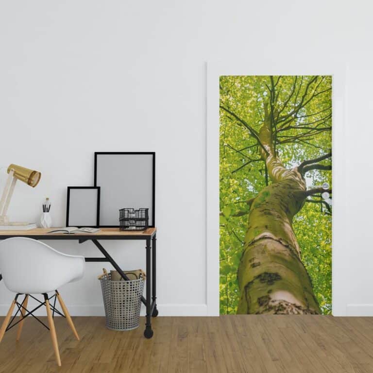 Adesivo per porta Albero in primavera