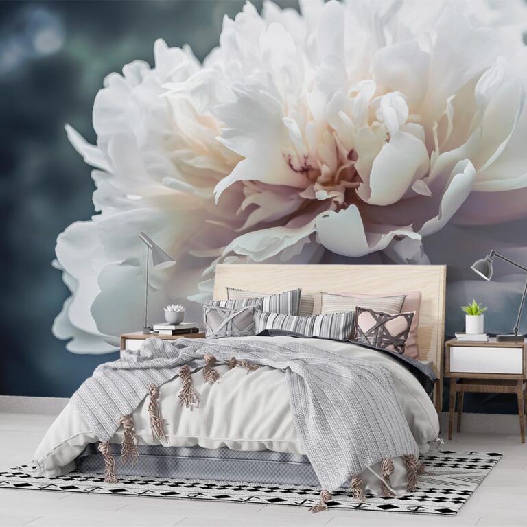 Carta da parati Peonia white