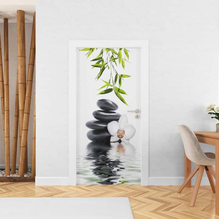 Adesivo per porta Orchidea relax