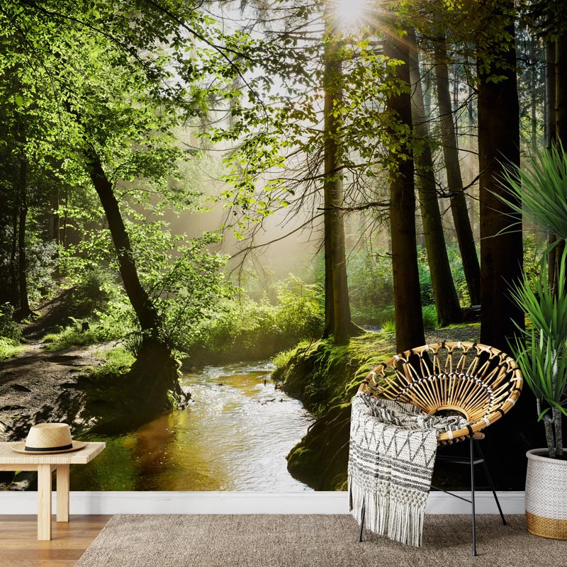 Carta da parati Ruscello sereno nel bosco