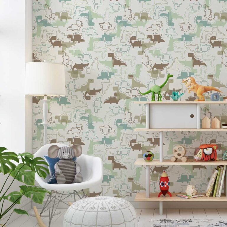 Carta da parati Dinosauri tetris