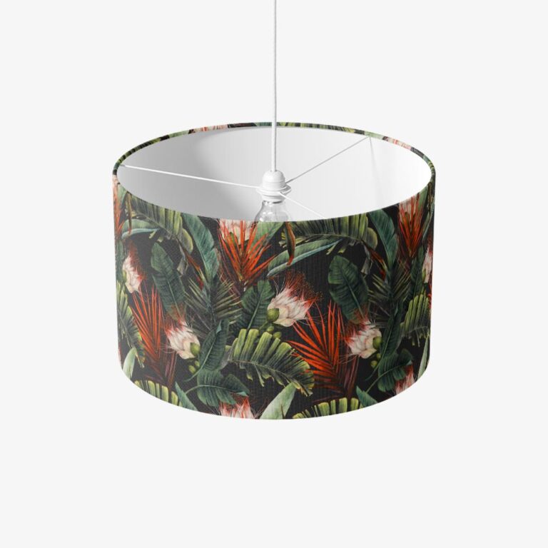 Paralume Foglie tropicali e fiori